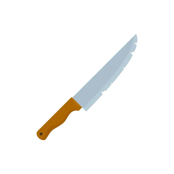 Kitchen knife icon flat isolated vector — Stok Vektör