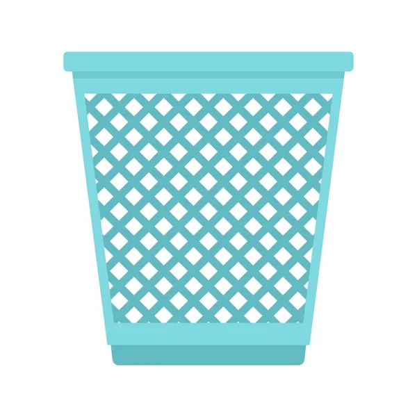 Garbage basket icon flat isolated vector — 스톡 벡터