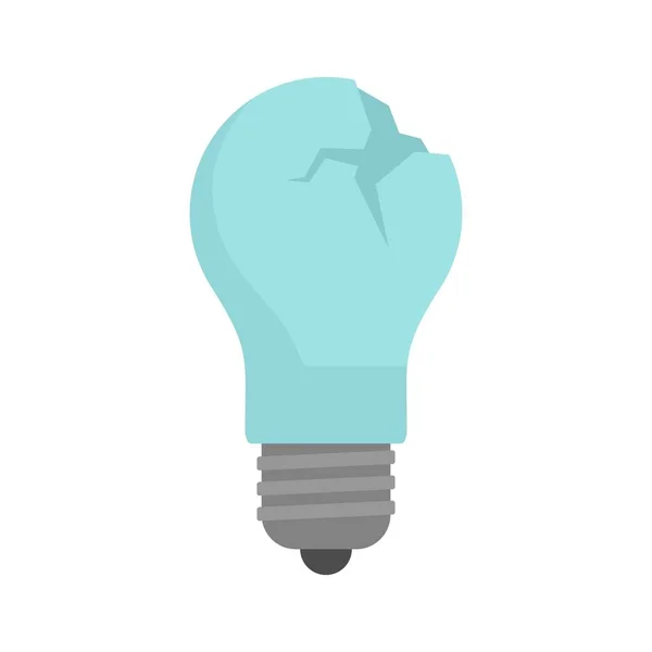 Cracked bulb icon flat isolated vector — Stockvektor