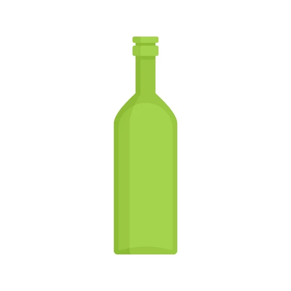 Green garbage bottle icon flat isolated vector — Stock vektor