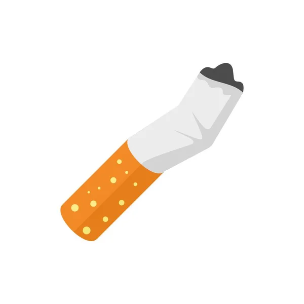 Burned cigarette icon flat isolated vector — Stock Vector