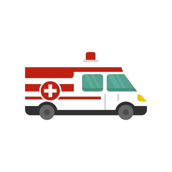 Ícone de ambulância vetor isolado plano —  Vetores de Stock