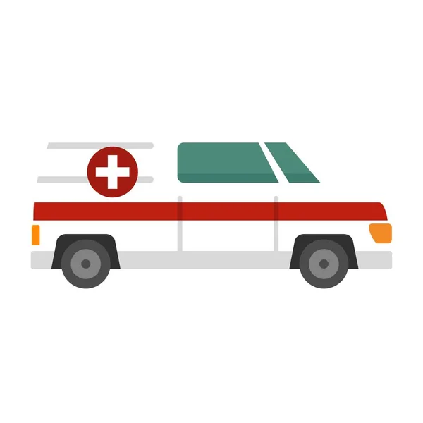 Paramedic ambulance icon flat isolated vector — 스톡 벡터