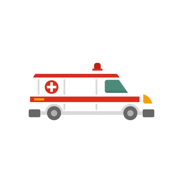 Hospital ambulance icon flat isolated vector — 스톡 벡터