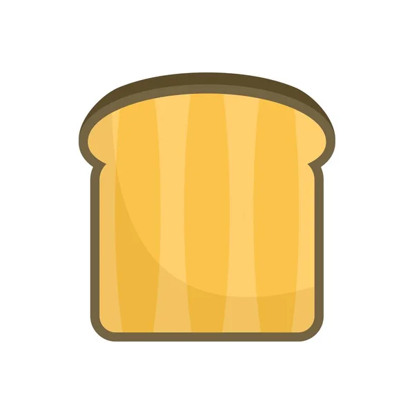 Bread toast icon flat isolated vector - Stok Vektor