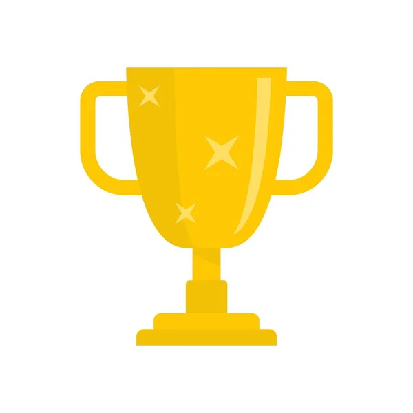 Gold cup icon flat isolated vector — Διανυσματικό Αρχείο
