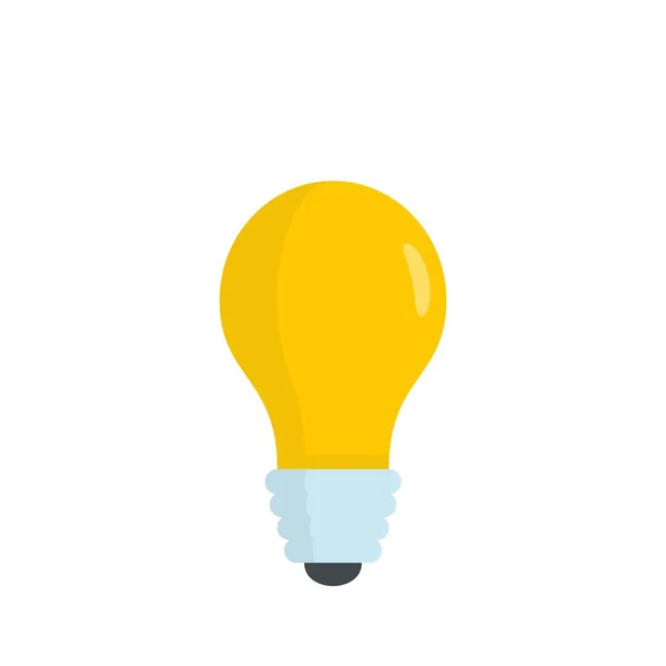 Idea bulb icon flat isolated vector — 스톡 벡터