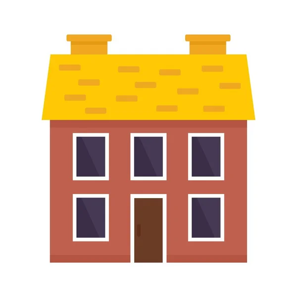 Chalet cottage icon flat isolated vector — Stockvektor