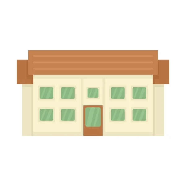 Residential cottage icon flat isolated vector — Stok Vektör