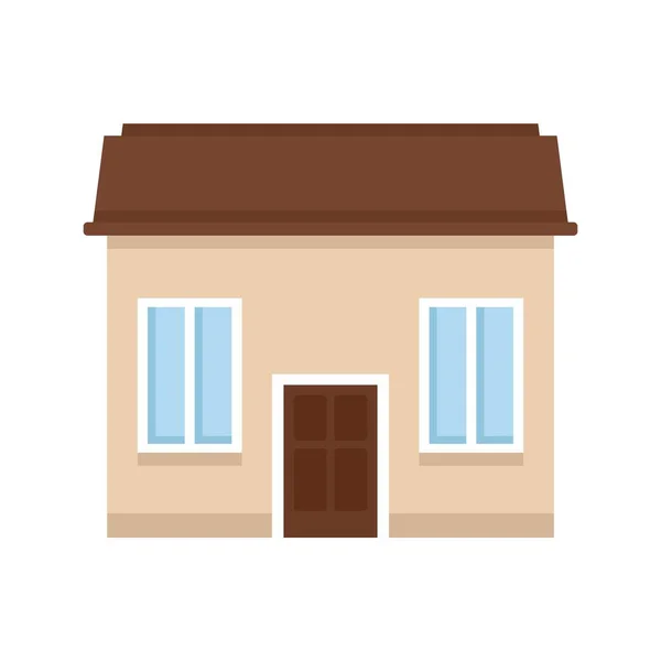 Property cottage icon flat isolated vector — Stock Vector