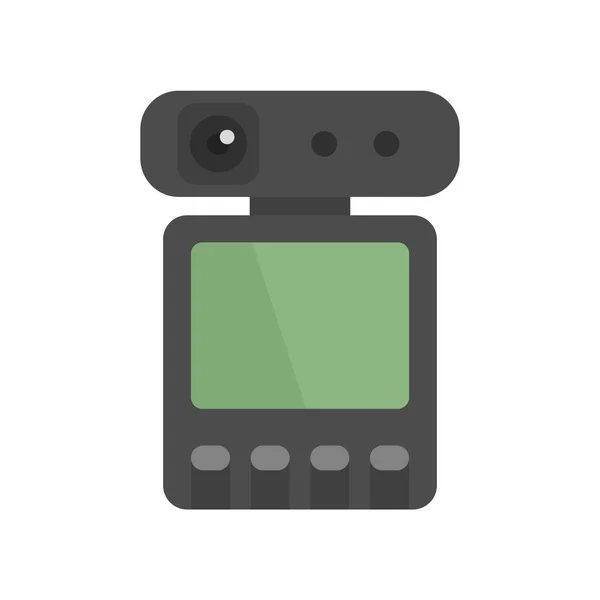 Grabadora Dvr icono plano aislado vector — Vector de stock