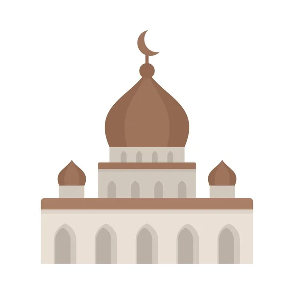 Islam icono de la mezquita plana vector aislado — Vector de stock