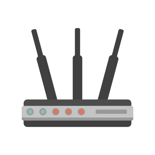 Router hub icon flat isolated vector — Stock Vector