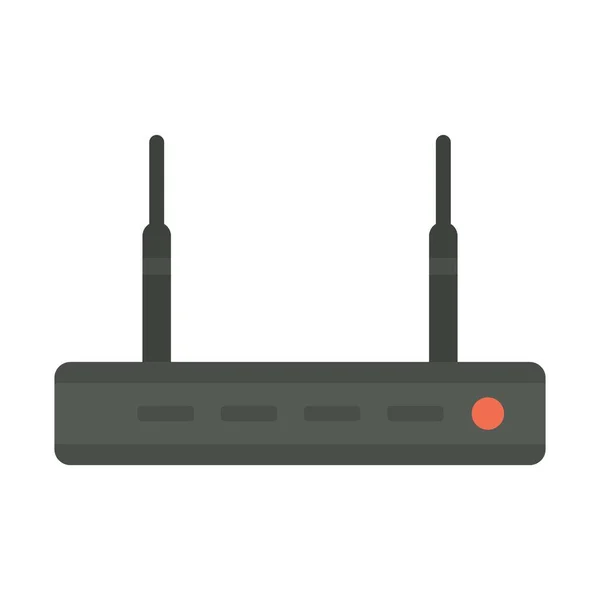 Routeur numérique icône plat isolé vecteur — Image vectorielle