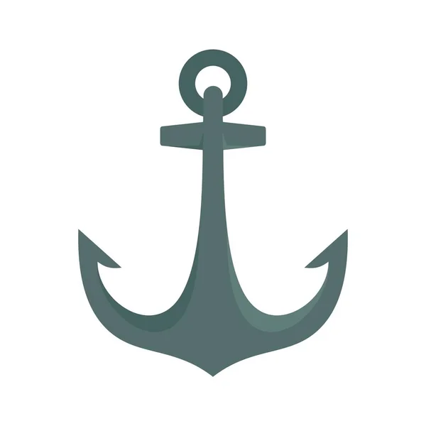 Плоский изолированный вектор якоря круизных судов — стоковый вектор