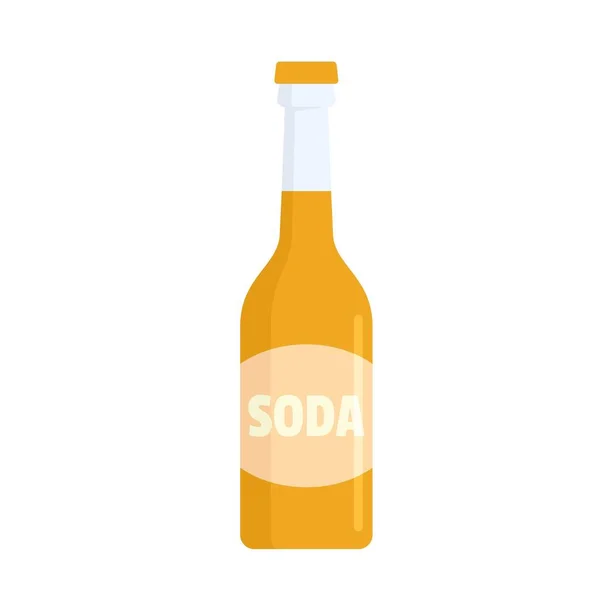 Soda bottle icon flat isolated vector — Διανυσματικό Αρχείο