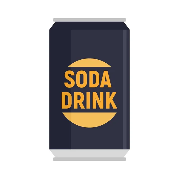 Soda drink can icon flat isolated vector — 图库矢量图片