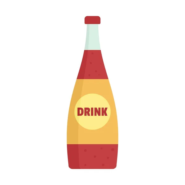 Soda glass bottle icon flat isolated vector — Stock vektor