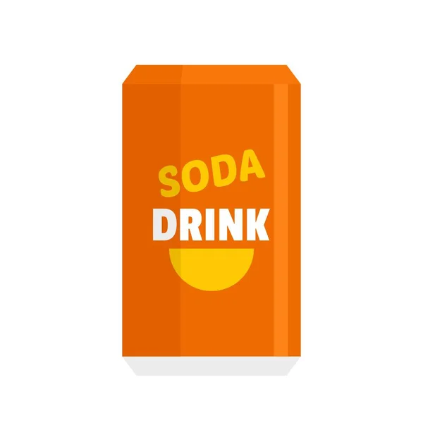Soda tin can calories icon flat isolated vector — 图库矢量图片