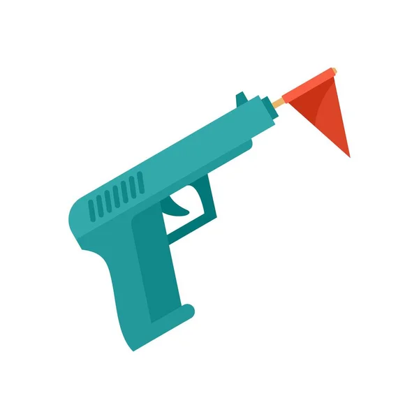 Circus gun icon flat isolated vector — Stockvektor