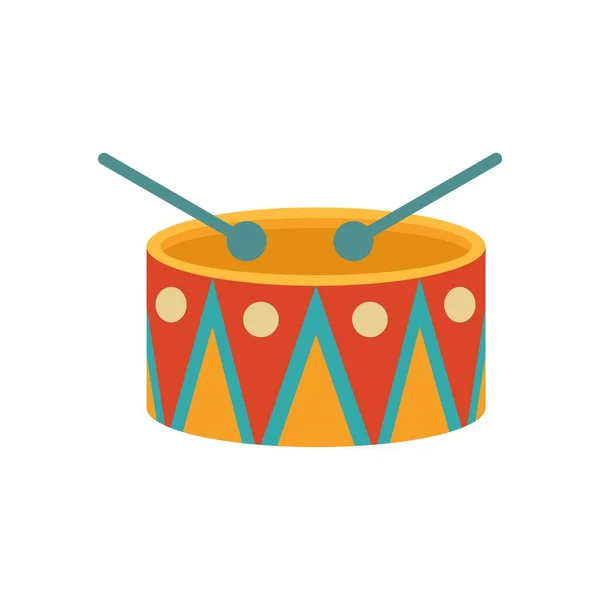 Carnival drum icon flat isolated vector — Stock vektor