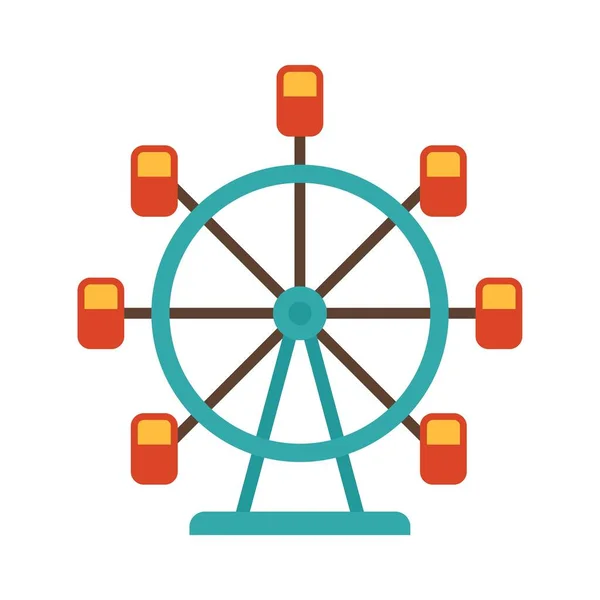 Ferris wheel icon flat isolated vector — Stockvektor