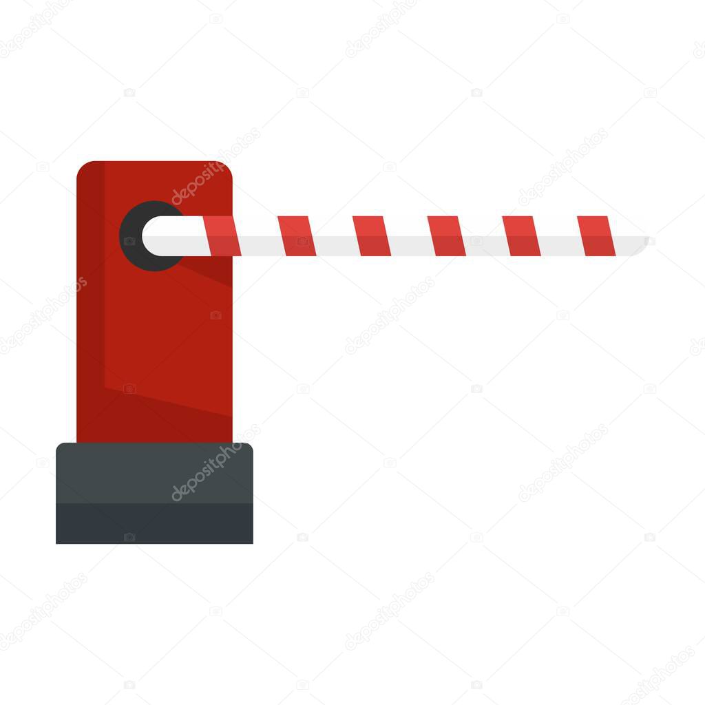 Parking barrier icon flat isolated vector