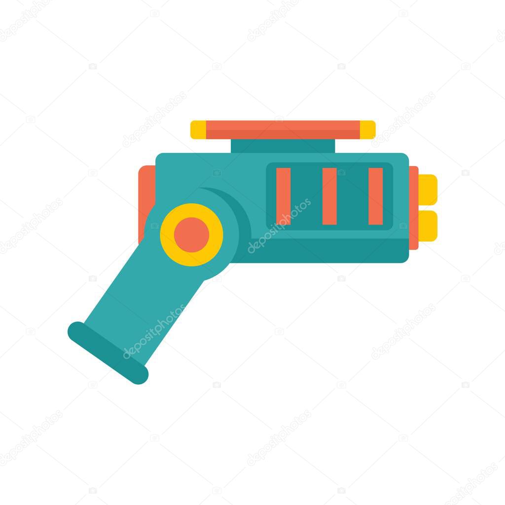 Phaser blaster icon flat isolated vector