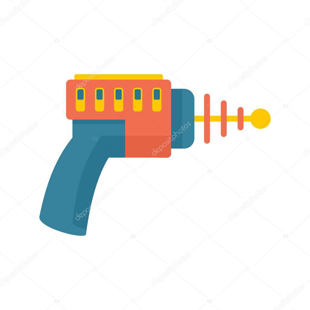 Laser blaster icon flat isolated vector