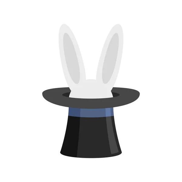 Rabbit in hat icon flat isolated vector — Stockvektor