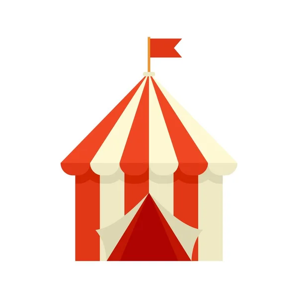 Circus tent icon flat isolated vector — Image vectorielle