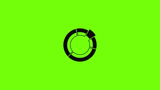 Circle chart icon animation — Stock Video