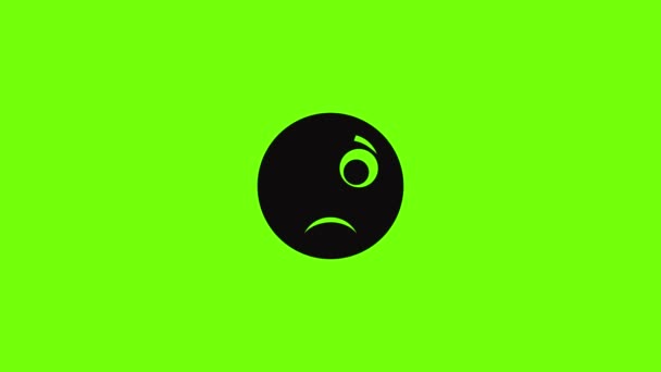 Sad smile icon animation — Video