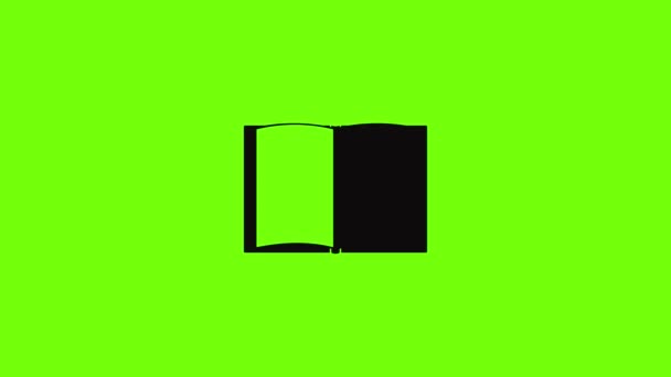 Book novel icon animation — Vídeo de Stock