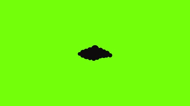 Fluffy cloud icon animation — Αρχείο Βίντεο