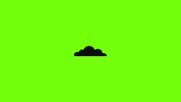 Cumulus nube icona animazione — Video Stock