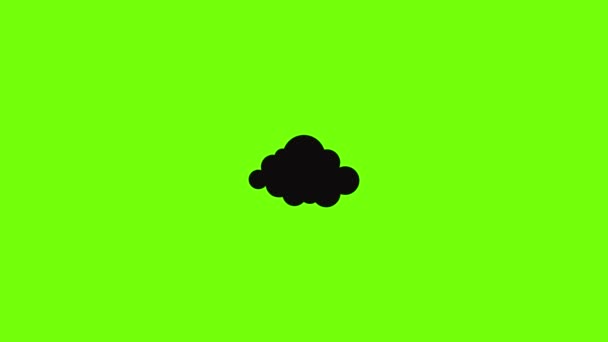 Animación de icono de nube deformada — Vídeo de stock