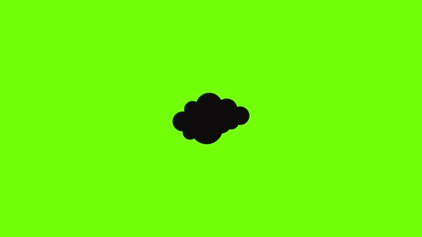 Cloud with downfall icon animation — ストック動画
