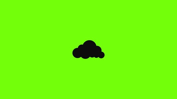 Layered rain cloud icon animation — Stockvideo