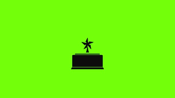 Animación icono de premio estrella — Vídeos de Stock