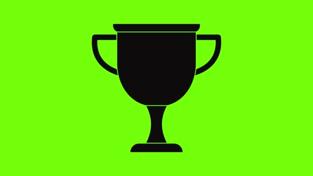 Cup award icon animation — Stock Video
