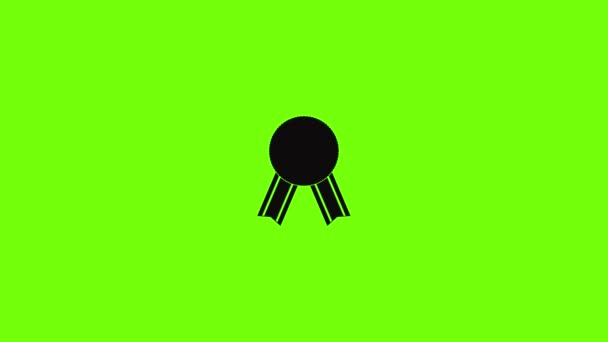 Award ribbon icon animation — ストック動画