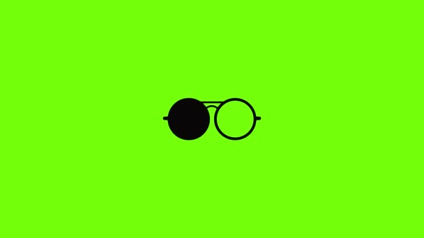 Round lens icon animation — Stockvideo