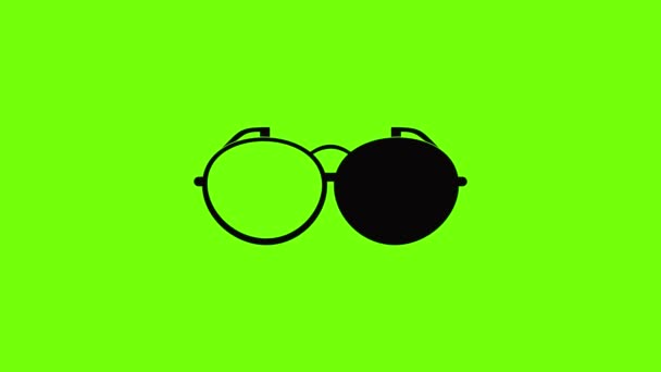 Optical eyeglasses icon animation — Stock Video