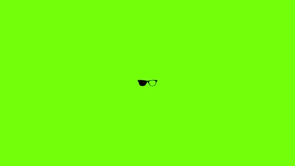 Man glasses icon animation — 图库视频影像
