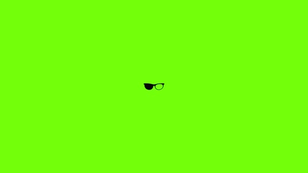 Farsighted eyeglasses icon animation — 图库视频影像