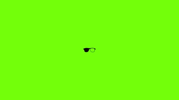 Eyeglasses with diopters icon animation — Stockvideo