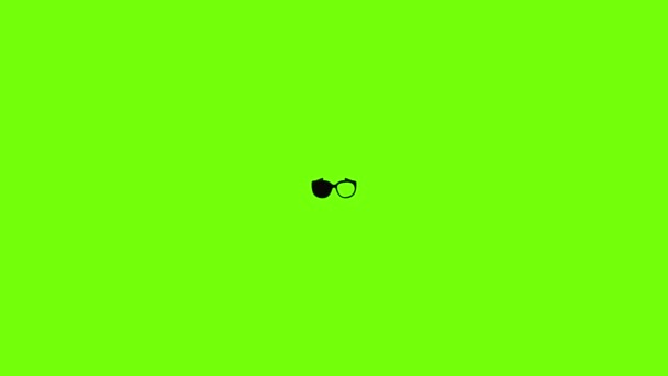 Eyeglasses for sight icon animation — Stok video