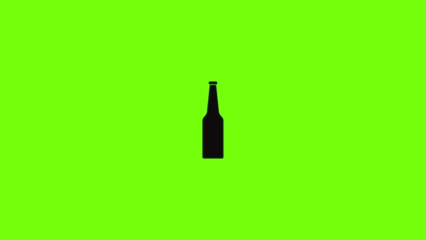 Animação ícone garrafa de água — Vídeo de Stock