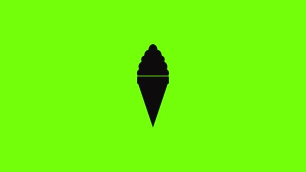 アイスクリームアイコンアニメーション — ストック動画